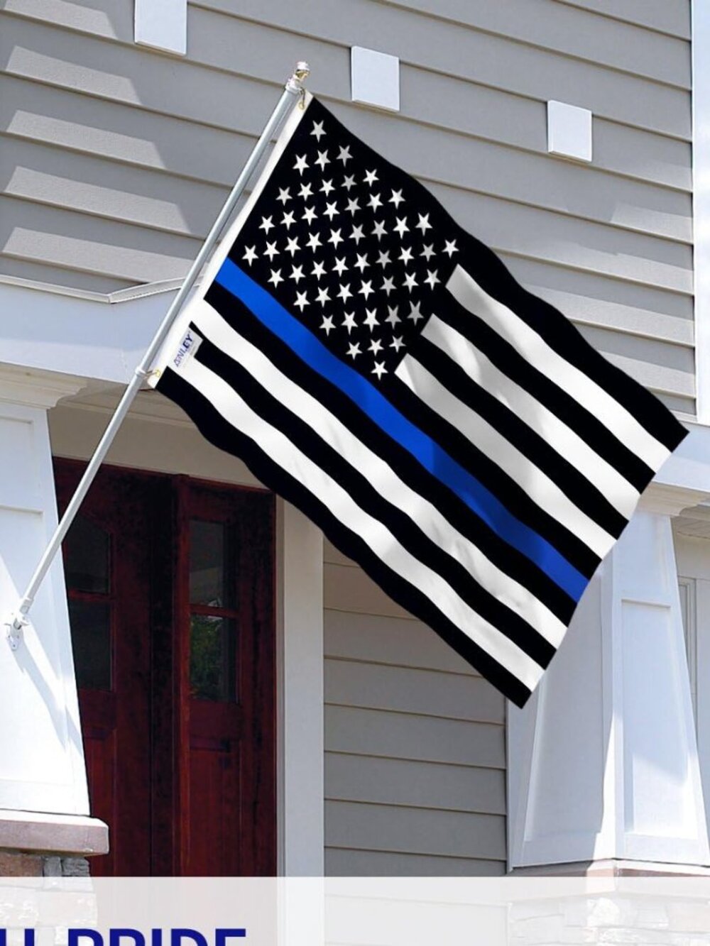 Brand New Patriotic Thin Blue Line Police Tribute Law Enforcement Flag Big 3 X 5